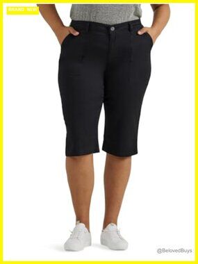 Plus Ultra Lux Comfort Flex-To-Go Utility Skimmer Capri Pants Relaxed Fit